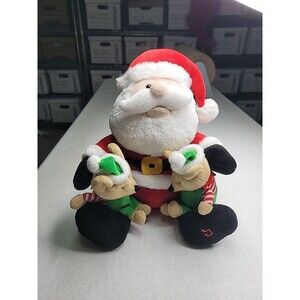 Cuddle Barn Animated Singing Santa & Mice 12" Battery Operated Plush